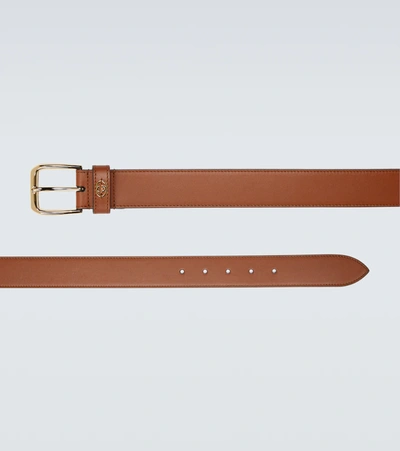 Shop Gucci Leather Belt In Cuir