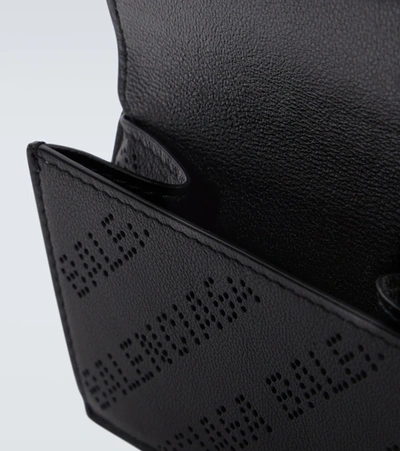 Shop Balenciaga Cash Leather Coin Wallet In Black