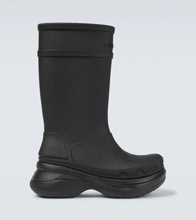 Shop Balenciaga Crocs™ Boots In Black