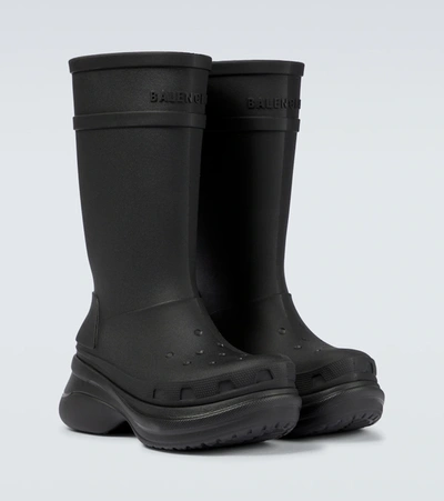 Shop Balenciaga Crocs™ Boots In Black