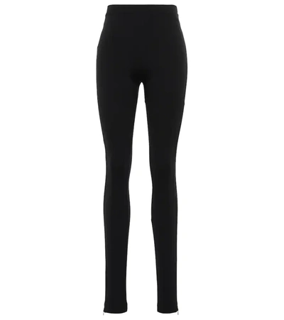 Shop Totême Zip High-rise Leggings In Black