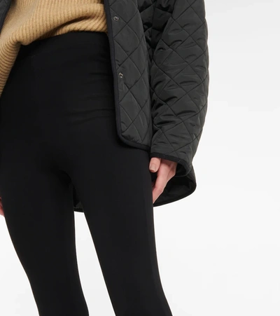 Shop Totême Zip High-rise Leggings In Black