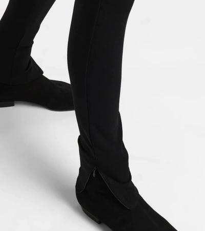 Shop Totême Zip High-rise Leggings In Black