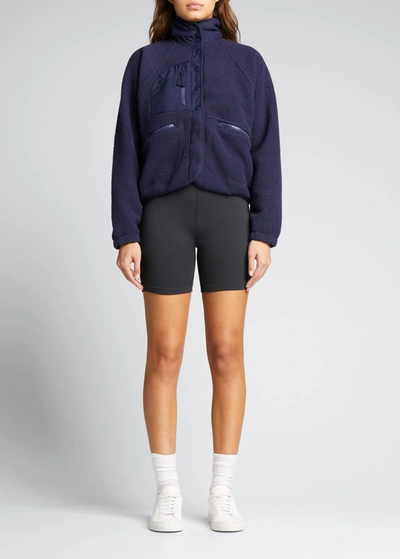 Shop Fp Movement By Free People Hit The Slopes Fleece Jacket In Blue