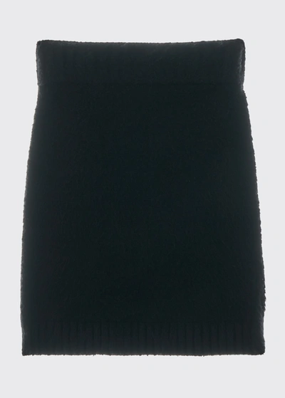 Shop Helmut Lang Brushed Pencil Skirt In Black