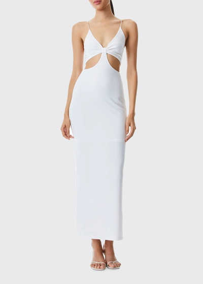 Shop Alice And Olivia Havana Cutout Dress In Off White