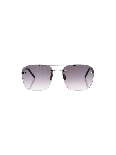 Shop Saint Laurent Eyewear Sl309 Rimless Sunglasses In Silver