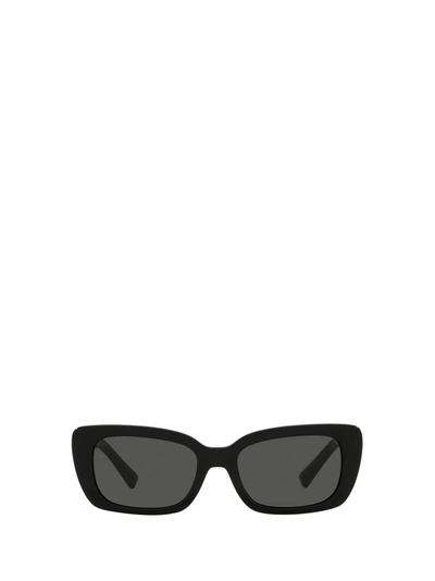 Shop Valentino Eyewear Rectangular Frame Sunglasses In Black