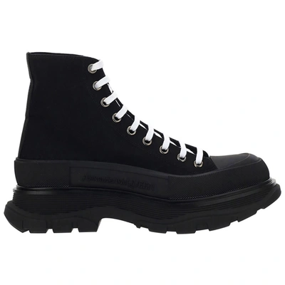 Shop Alexander Mcqueen Men's Ankle Boots Booties   Tread Slick In Black