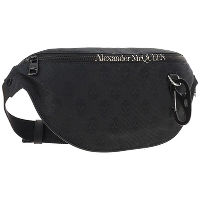 Shop Alexander Mcqueen Men's Belt Bum Bag Hip Pouch   Biker Skull In Black
