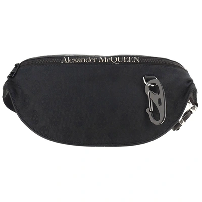 Shop Alexander Mcqueen Men's Belt Bum Bag Hip Pouch   Biker Skull In Black