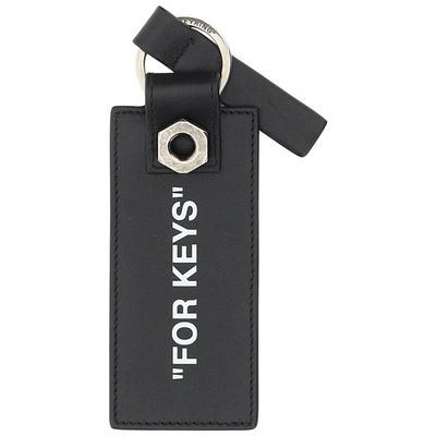 Shop Off-white Men's Genuine Leather Keychain Keyring Holder  Gift   For Keys In Black