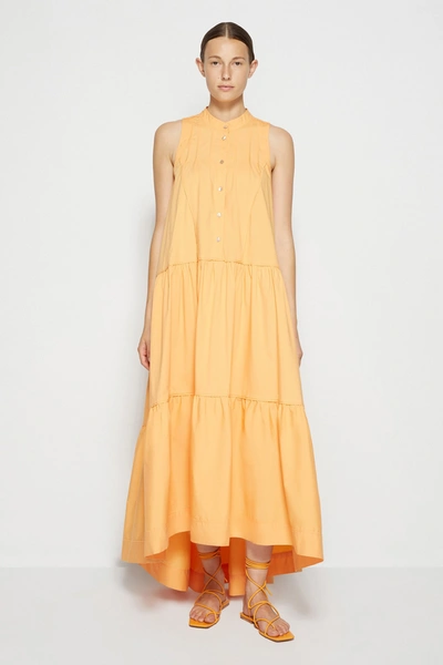 Shop Pre-spring 2022 Ready-to-wear Ellery Poplin Maxi Dress In Melon
