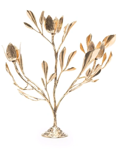 Shop Goossens Foliage Candelabrum In Gold