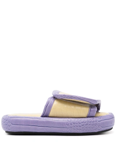 Natasha Zinko Two-tone Slides In Purple