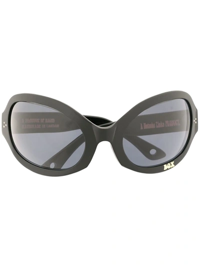 Shop Natasha Zinko Alien Oversize-frame Sunglasses In Black