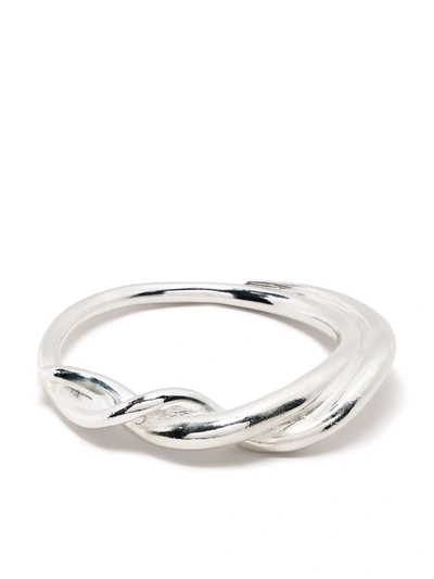 Shop Annelise Michelson Unity Silver-plated Bangle In 银色