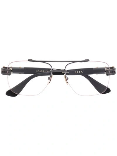 Shop Dita Eyewear Grand-evo Pilot-frame Sunglasses In Grey