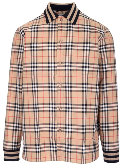 Shop Burberry Checked Print Shirt In Multi