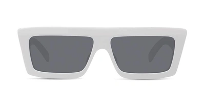 Shop Celine Monochroms Cl 40214u 25a Flattop Sunglasses In Grey