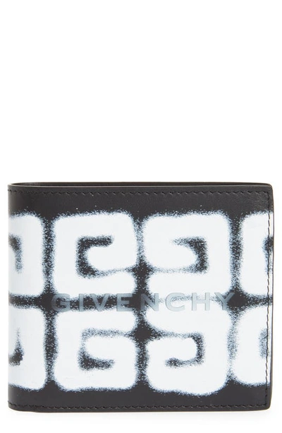 Shop Givenchy X Chito 4g Graffiti Leather Bifold Wallet In 001-black