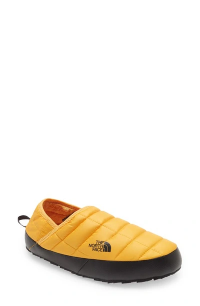 Shop The North Face Thermoball™ Traction Water Resistant Slipper In Summit Gold/ Black