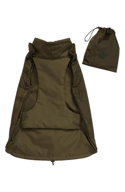 Shop Moncler Insulated Dog Vest In Military
