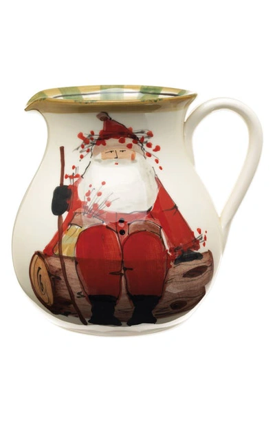 Shop Vietri Old St. Nick Round Body Pitcher In Multi