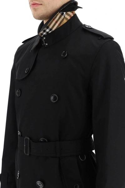 Shop Burberry Kensington Long Trench Coat In Black