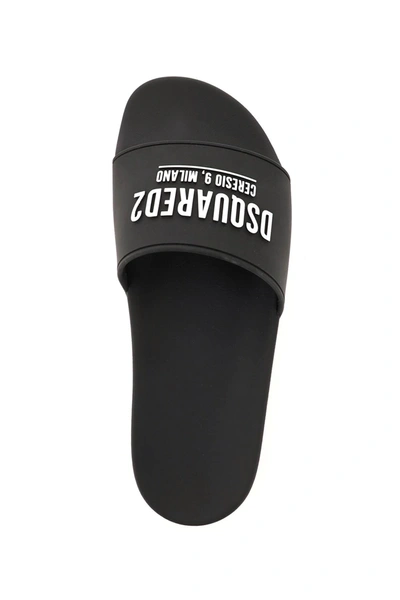 Shop Dsquared2 'ceresio 9' Rubber Slides In Black