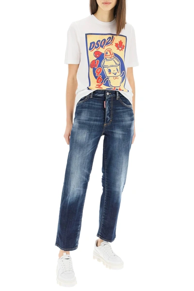 Shop Dsquared2 Dsq2! 1964 T-shirt In White,blue,red