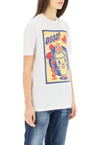 Shop Dsquared2 Dsq2! 1964 T-shirt In White,blue,red