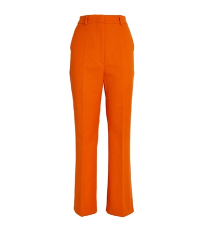 Shop Sportmax Palmizi Straight Cropped Trousers In Orange