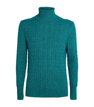 Shop Erdem Wool-blend Nikos Sweater In Blue