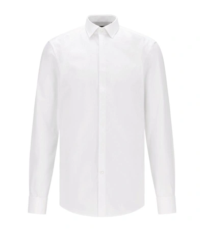 Shop Hugo Boss Boss Cotton Shirt In White