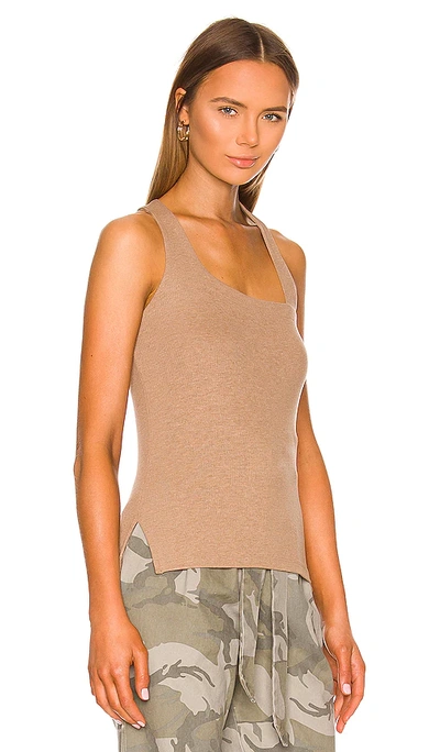 Shop Lna Flaxeley Rib Tank In Taupe
