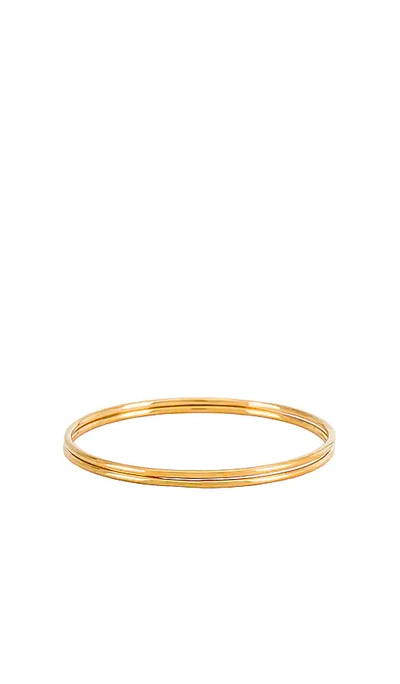 Shop Casa Clara Leilani Bracelet Set In Metallic Gold