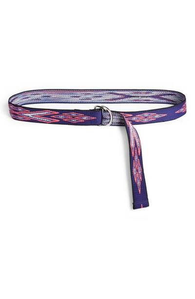 Isabel Marant Nyess Geo Embroidered Woven Belt In Blue | ModeSens