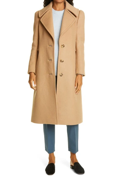 Tory Burch Wool-blend Felt Coat In Rich Camel | ModeSens