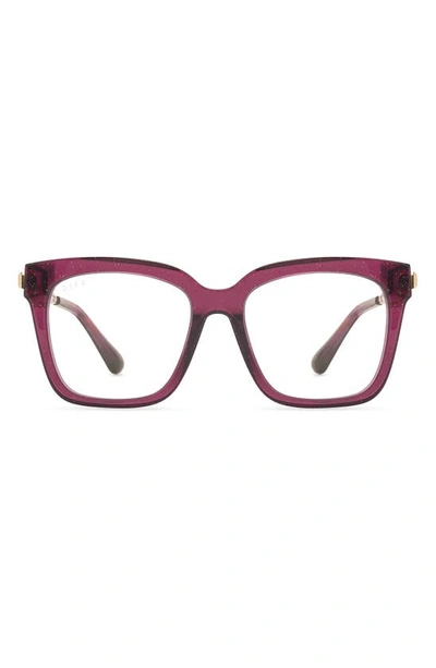 Diff Bella 54mm Square Optical Glasses In Festive Umbria / Clear
