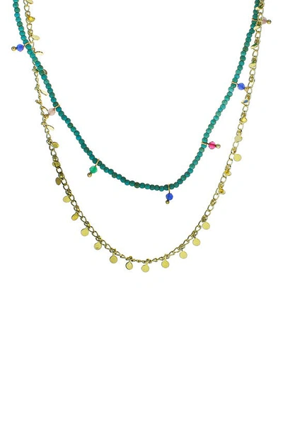 Shop Panacea Bead & Chain Layered Shaker Necklace In Multi