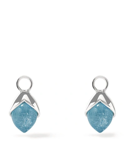 Shop Annoushka White Gold And Aquamarine Earring Drops