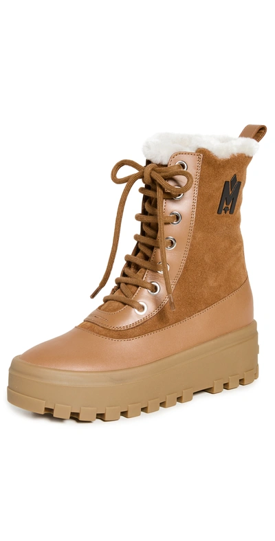 Mackage Hero Shearling-lined Boots In Cognac | ModeSens
