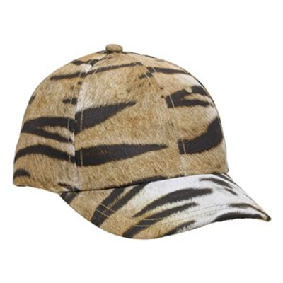 Shop Molo Tiger Stripes Sebastian Cap In Brown
