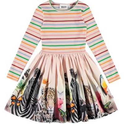 Shop Molo Jungle Friends Casie Dress In Pink