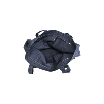 Raf Simons Oversized Denim Tote Bag In Navy Blue