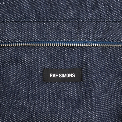 Shop Raf Simons Navy Blue Denim Tote Bag