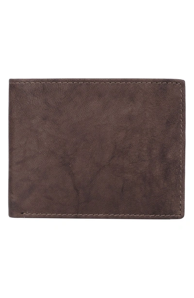 Buxton Credit Card Leather Billfold Wallet In Tan