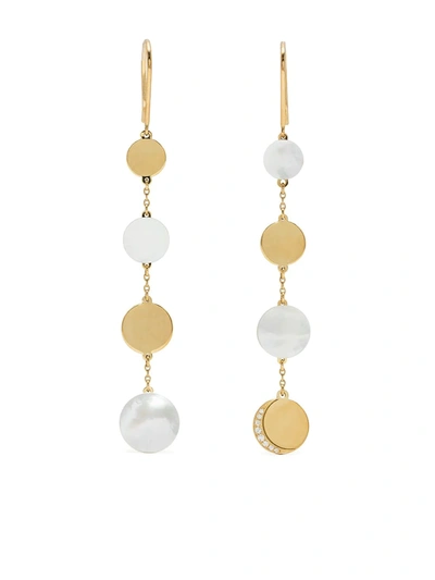 Shop Ahkah 18kt Yellow Gold Lunar Eclipse Mother-of-pearl Earrings