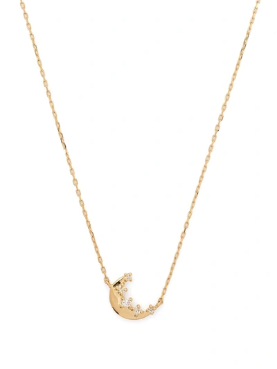 Shop Ahkah 18kt Yellow Gold Lunaire Diamond Necklace